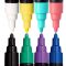 Set markere Posca, UNI PC-5M, 1.8-2.5 MM, cutie de carton si saculet, 8 culori