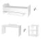 Patut modular multifunctional Lorelli, 5 configurari diferite, 190 x 72 cm, Multi White