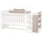 Patut modular multifunctional Lorelli, 5 configurari, diferite 190 x 72 cm, Multi White Coffe
