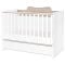 Patut modular multifunctional Lorelli, 5 configurari, diferite 190 x 72 cm, Multi White Coffe