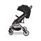 Carucior pentru nou-nascut, Lorelli Ribera, tip troler, dimensiuni compatibile avion, Black Pearl