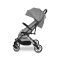 Carucior pentru nou-nascut, Lorelli Ribera, tip troler, dimensiuni compatibile avion, Grey Icy