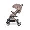 Carucior pentru nou-nascut, Lorelli Ribera, tip troler, dimensiuni compatibile avion, Beige Warm