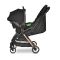 Carucior pentru nou-nascut autofold, Lorelli Loret, ultra-light, pana la 22 kg, Black Jasper