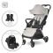 Carucior pentru nou-nascut autofold, Lorelli Loret, ultra-light, pana la 22 kg, Grey Jasper