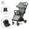 Carucior pentru nou-nascut autofold, Lorelli Loret, ultra-light, pana la 22 kg, Green