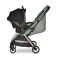 Carucior pentru nou-nascut autofold, Lorelli Loret, ultra-light, pana la 22 kg, Green