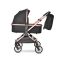 Carucior 3 in 1, Lorelli Reya, maner reversibil, pana la 22 kg, Black Jasper