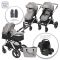 Carucior Lorelli Viola, Cos auto inclus, set adaptori, pana la 22 kg, Opaline Grey