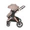 Carucior Lorelli Viola, Cos auto inclus, set adaptori, pana la 22 kg, Pearl Beige