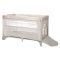 Patut pliabil, Lorelli Carina, 2 nivele, deschidere laterala cu fermoar, prevazut cu roti cu frana, Beige Stars