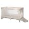Patut pliabil, Lorelli Carina, 2 nivele, deschidere laterala cu fermoar, prevazut cu roti cu frana, Beige Stars