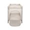 Patut pliabil, Lorelli Carina, 2 nivele, deschidere laterala cu fermoar, prevazut cu roti cu frana, Beige Stars