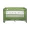 Patut pliabil, Lorelli Carina, 2 nivele, deschidere laterala cu fermoar, prevazut cu roti cu frana, Green Stars