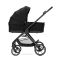 Carucior set 2 in 1, Lorelli Venice, cos landou individual, cadru din aluminiu, sezut reversibil, pana la 22 Kg, Black