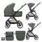 Carucior set 2 in 1, Lorelli Venice, cos landou individual, cadru din aluminiu, sezut reversibil, pana la 22 Kg, Green