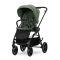Carucior set 2 in 1, Lorelli Venice, cos landou individual, cadru din aluminiu, sezut reversibil, pana la 22 Kg, Green