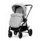 Carucior set 2 in 1, Lorelli Venice, cos landou individual, cadru din aluminiu, sezut reversibil, pana la 22 Kg, Grey