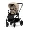 Carucior set 2 in 1, Lorelli Venice, cos landou individual, cadru din aluminiu, sezut reversibil, pana la 22 Kg, Beige