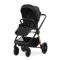 Carucior set 2 in 1, Lorelli Bianca, cos landou individual cu maner de transport, cadru din aluminiu, pana la 22 kg, Black