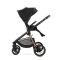 Carucior set 2 in 1, Lorelli Bianca, cos landou individual cu maner de transport, cadru din aluminiu, pana la 22 kg, Black