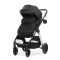 Carucior set 2 in 1, Lorelli Aspen, transformabil, set adaptori cos auto inclus, pana la 22 kg, Black
