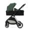 Carucior set 2 in 1, Lorelli Aspen, transformabil, set adaptori cos auto inclus, pana la 22 kg, Green