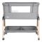 Patut Co Sleeper, Lorelli Millie, inaltime reglabila 7 pozitii, sistem antireflux, plasa de tantari, saltea inclusa, Grey
