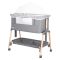 Patut Co Sleeper, Lorelli Millie, inaltime reglabila 7 pozitii, sistem antireflux, plasa de tantari, saltea inclusa, Grey