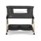 Patut Co sleeper copii, Lorelli Layla, 2 in 1, cu latura pliabila, reglabil pe inaltime, sistem anti-reflux, Black