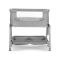 Patut Co sleeper copii, Lorelli Layla, 2 in 1, cu latura pliabila, reglabil pe inaltime, sistem anti-reflux, Grey