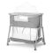 Patut Co sleeper copii, Lorelli Layla, 2 in 1, cu latura pliabila, reglabil pe inaltime, sistem anti-reflux, Grey