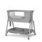 Patut Co sleeper copii, Lorelli Layla, 2 in 1, cu latura pliabila, reglabil pe inaltime, sistem anti-reflux, Grey