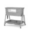 Patut Co sleeper copii, Lorelli Layla, 2 in 1, cu latura pliabila, reglabil pe inaltime, sistem anti-reflux, Grey