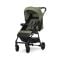 Carucior pentru nou-nascut, Lorelli Noir, sistem de pliere cu o singura mana, pana la 22 kg, Green