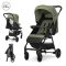 Carucior pentru nou-nascut, Lorelli Noir, sistem de pliere cu o singura mana, pana la 22 kg, Green