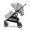 Carucior pentru gemeni, Lorelli Duo, pana la 22 kg , cadru din aluminiu, spatar reglabil pozitii multiple, geanta inclusa, Grey