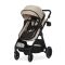 Carucior set 2 in 1, Lorelli Aspen, transformabil, set adaptori cos auto inclus, pana la 22 kg, Cappuccino