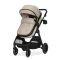 Carucior set 2 in 1, Lorelli Aspen, transformabil, set adaptori cos auto inclus, pana la 22 kg, Cappuccino