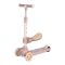 Trotineta, Lorelli Jetster Plus, pana la 20 kg, scaun pliabil si reglabil 4 pozitii, roti din silicon cu leduri colorate, Beige