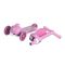 Trotineta, Lorelli Jetster Plus, pana la 20 kg, scaun pliabil si reglabil 4 pozitii, roti din silicon cu leduri colorate, Pink