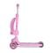 Trotineta, Lorelli Jetster Plus, pana la 20 kg, scaun pliabil si reglabil 4 pozitii, roti din silicon cu leduri colorate, Pink