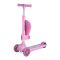 Trotineta, Lorelli Jetster Plus, pana la 20 kg, scaun pliabil si reglabil 4 pozitii, roti din silicon cu leduri colorate, Pink
