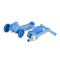 Trotineta, Lorelli Jetster Plus, pana la 20 kg, scaun pliabil si reglabil 4 pozitii, roti din silicon cu leduri colorate, Blue
