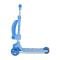 Trotineta, Lorelli Jetster Plus, pana la 20 kg, scaun pliabil si reglabil 4 pozitii, roti din silicon cu leduri colorate, Blue