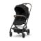 Carucior pentru nou-nascut, Lorelli Makaya, cu scaun rotativ 360 grade, cadru din aluminiu, pana la 22 kg, Black