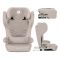 Scaun auto, Lorelli Rigel, I-Size, Isofix, pliabil pentru depozitare usoara, tetiera reglabila, 100-150 cm, Beige