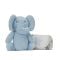 Paturica moale cu jucarie din plus, Lorelli Nappy, 90 x 75 cm, Elefant, Blue