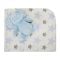 Paturica moale cu jucarie din plus, Lorelli Nappy, 90 x 75 cm, Elefant, Blue