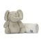 Paturica moale cu jucarie din plus, Lorelli Nappy, 90 x 75 cm, Elefant, Beige